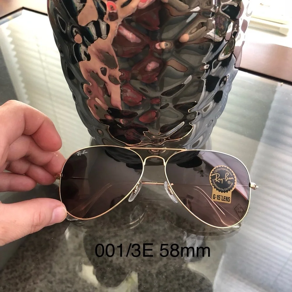 Rayban sunglasses 001/3e 58mm gold/pink mirror! - Picture 2 of 6